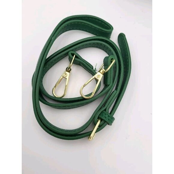 New Kelly Green PU Leather Wirkin Style Mini Tote Crossbody With Strap s… - Picture 10 of 16